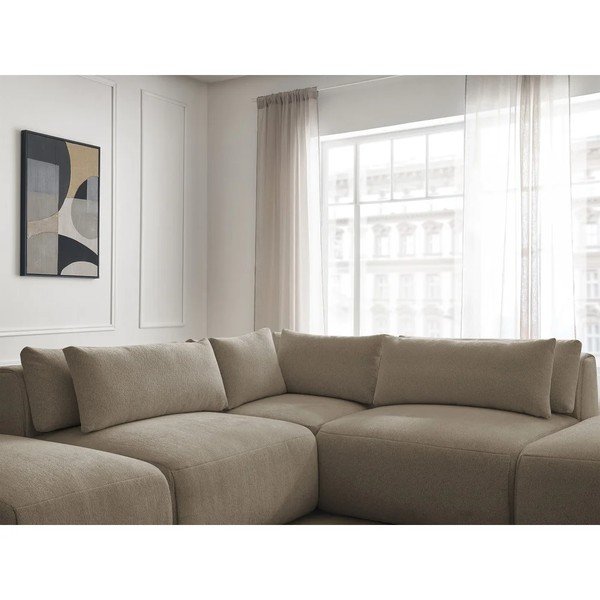 Taupe polohovací modulární rohová pohovka Jana – Bobochic Paris-image-3