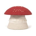 Červený/krémový látkový dětský koš na hračky ø 38x33 cm Big Mushroom – Lorena Canals