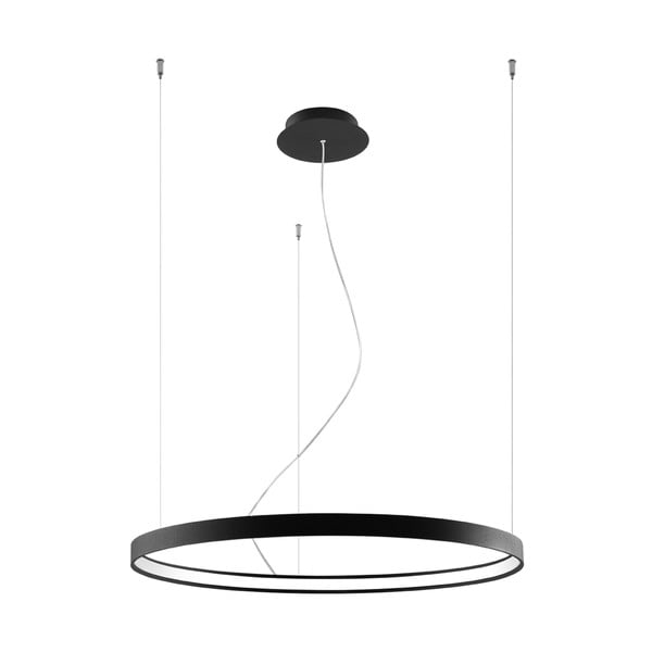 Černé závěsné svítidlo Nice Lamps Ganica, ø 80 cm