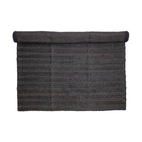 Černý jutový koberec Bloomingville Standard, 150 x 210 cm-image-2