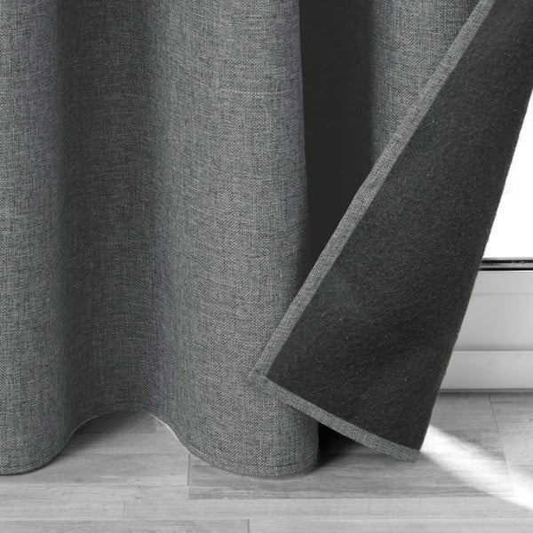 Antracitový odhlučňovací závěs 140x260 cm Jupiter – douceur d'intérieur-image-3