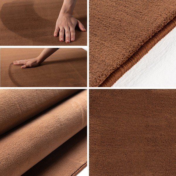 Hnědý pratelný kulatý koberec ø 120 cm Sky – Ayyildiz Carpets-image-3