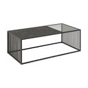 Černý konferenční stolek se skleněnou deskou 60x120 cm Strington – Actona