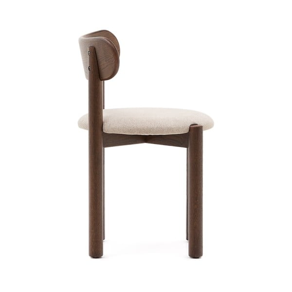 Hnědo-krémové jídelní židle z dubového dřeva v sadě 2 ks Nebai – Kave Home-image-4