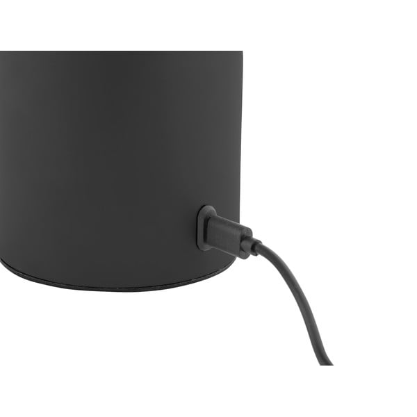 Černá LED stmívatelná stolní lampa s kovovým stínidlem/se skleněným stínidlem (výška 29,5 cm) Camp – Leitmotiv-image-3