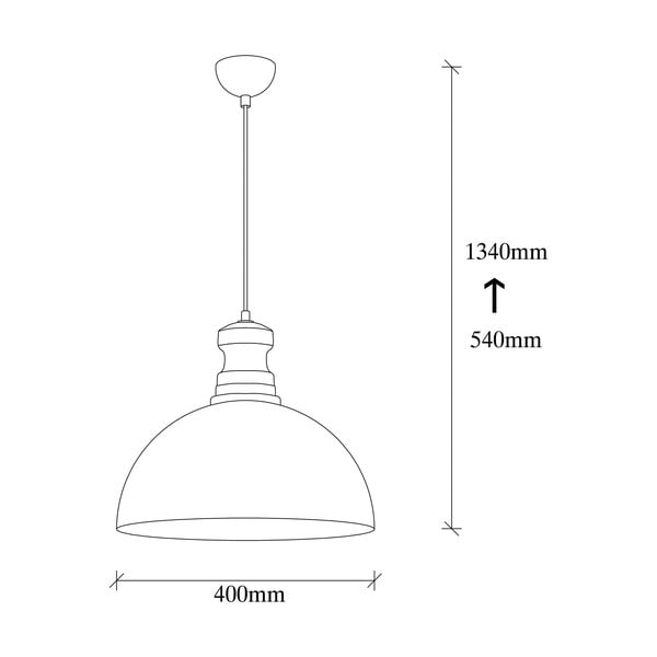 Závěsné svítidlo ve zlaté barvě s kovovým stínidlem ø 40 cm Vamp – Opviq lights-image-4
