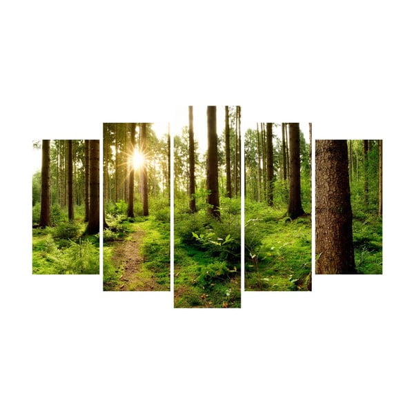 Vícedílný obraz na plátně Forest Pathway