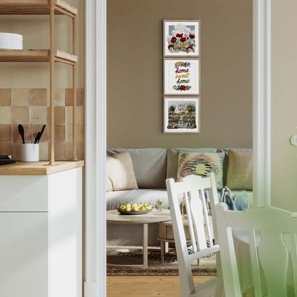 Obrazy v sadě 3 ks 30x30 cm Sweet Home – Styler-image-2