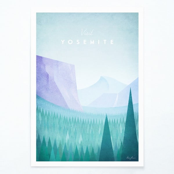 Plakát Travelposter Yosemite, 30 x 40 cm