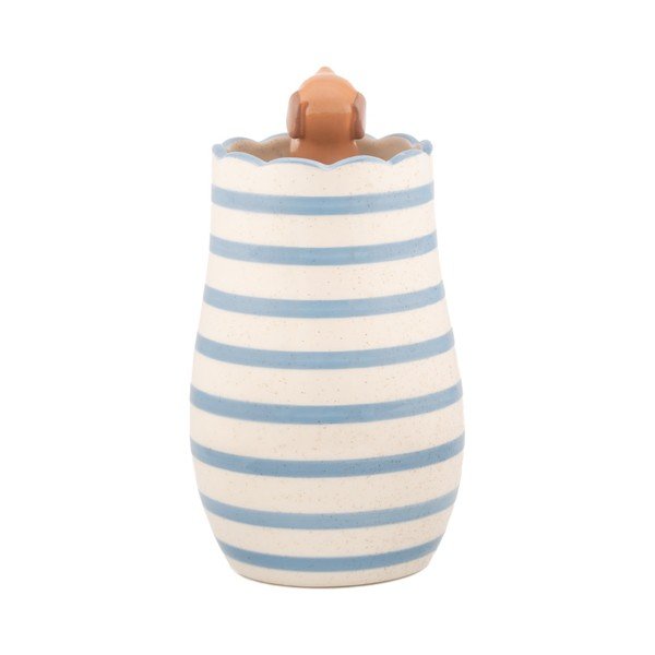 Bílá váza z dolomitu (výška 18,5 cm) Peeking Sausage Dog – Sass & Belle-image-4