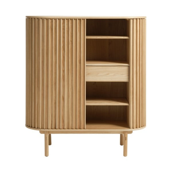 Skříňka v dekoru dubu v přírodní barvě 110x125 cm Carno – Unique Furniture-image-4