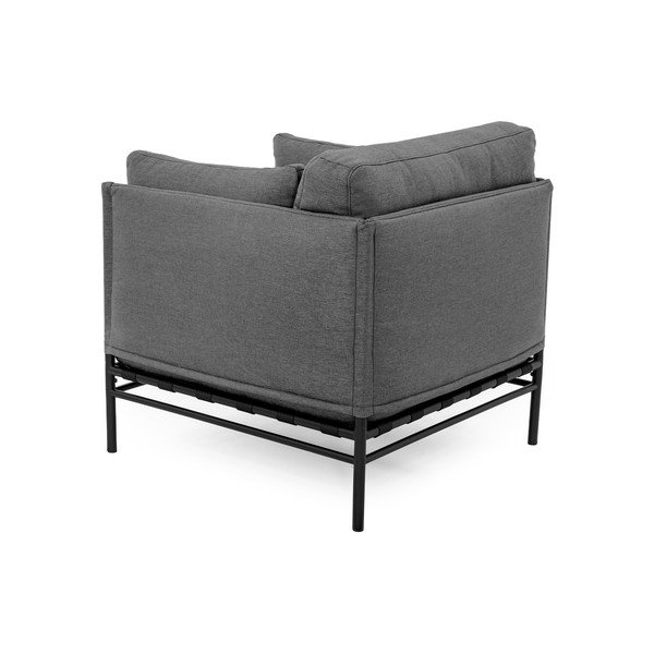 Tmavě šedé polstrované zahradní křeslo Dandy – Sit Sit-image-4
