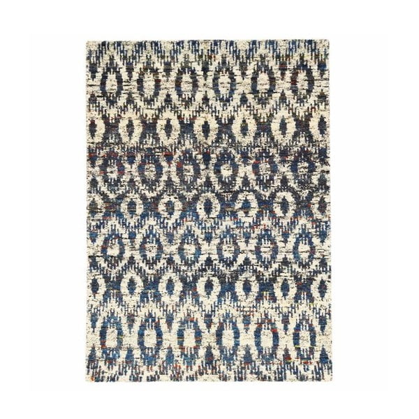 Vlněný koberec Ikat H7 Blue, 160x230 cm cm