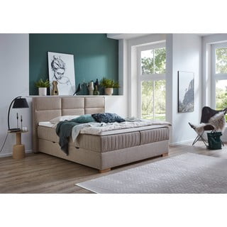 Béžová boxspring postel s úložným prostorem 160x200 cm Tambo – Meise Möbel