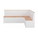 Bílá variabilní rohová lavice z masivního borovicového dřeva Støraa Silas