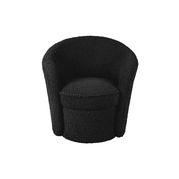 Černé křeslo z textilie bouclé Cuddly  – Leitmotiv-image-2