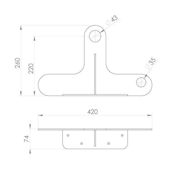 Černý ocelový závěsný podstavec pod umyvadlo 42x7 cm Tetris – Sapho-image-4