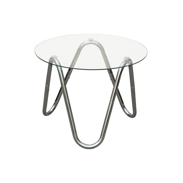 Kulatý odkládací stolek se skleněnou deskou ø 50 cm Ventana Round – Leitmotiv