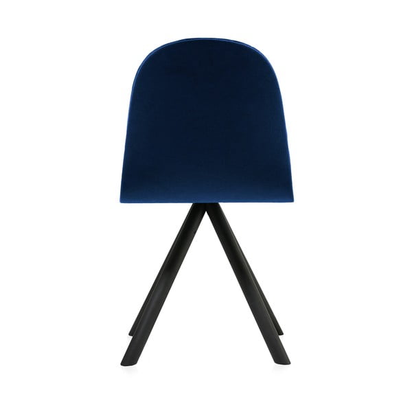 Tmavě modrá židle s černými nohami Iker Mannequin Wave-image-1