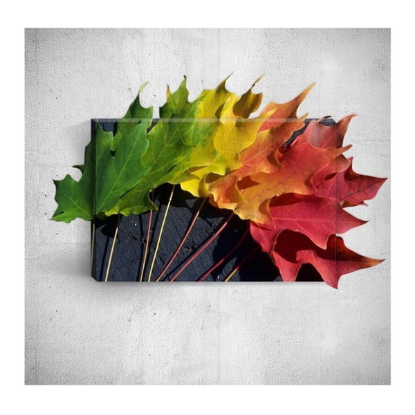 Nástěnný 3D obraz Mosticx Colourful Autumn Leafes, 40 x 60 cm