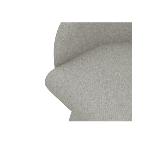 Světle šedé čalouněné jídelní křeslo Kanoa – Makamii-image-4