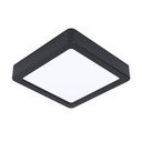 Černé LED stropní svítidlo 16x16 cm FUEVA 5 – EGLO