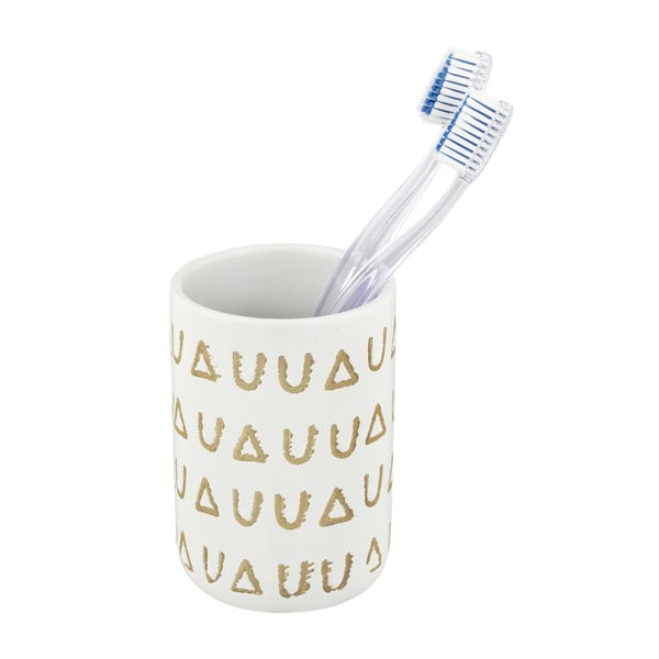 Béžový keramický kelímek na zubní kartáčky Avila - Wenko-image-2