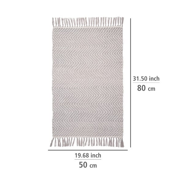 Šedá koupelnová podložka z recyklovaného plastu Wenko Gata, 50 x 80 cm-image-3