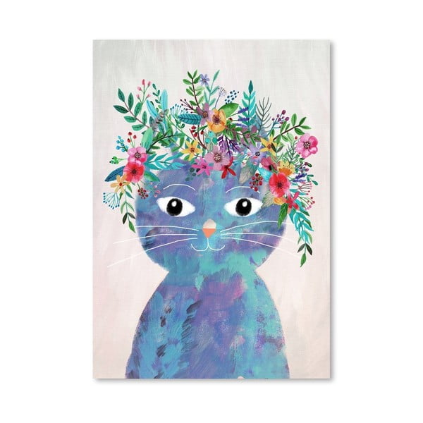 Plakát od Mia Charro - Flower Cat II