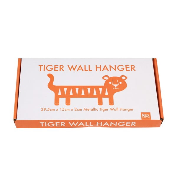 Oranžový kovový nástěnný dětský věšák Tiger – Rex London-image-2