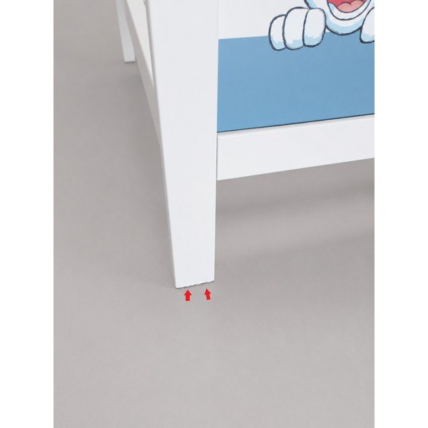 Bílá/modrá dětská postel s roštem 70x140 cm Paw Patrol - II. jakost – Roba-image-4