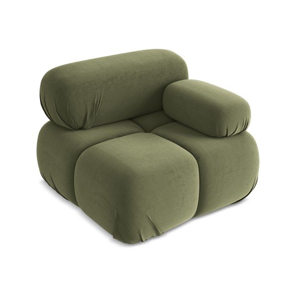 Světle zelený sametový modul pohovky (pravý roh) Lokua – Makamii-image-2