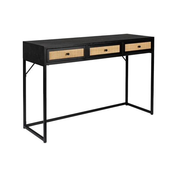 Černý konzolový stolek 40x120 cm Guuji – White Label-image-2