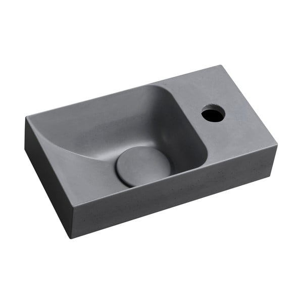 Šedé betonové umývátko 31x17 cm Piccolino – Sapho