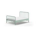 Zelená kovová jednolůžková postel s roštem 140x200 cm BRONXX – Vipack
