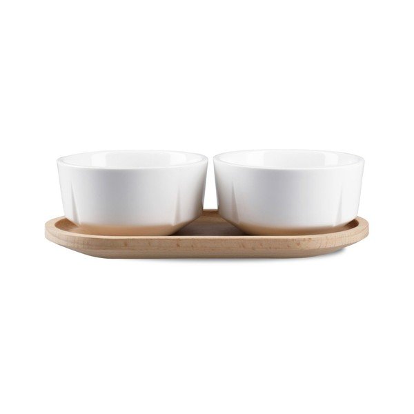 Bílé/v přírodní barvě porcelánové/dřevěné servírovací misky v sadě 3 ks Grand Cru – Rosendahl