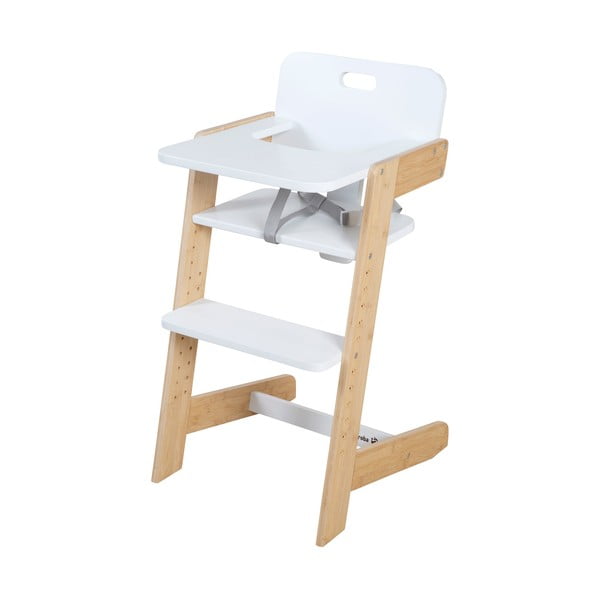 Bílá jídelní židlička Nature UP – Roba