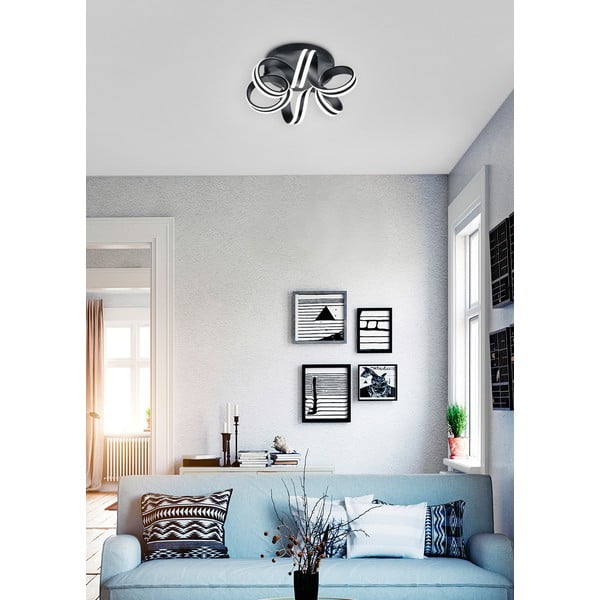 Černé LED stropní svítidlo Carrera – Trio-image-1