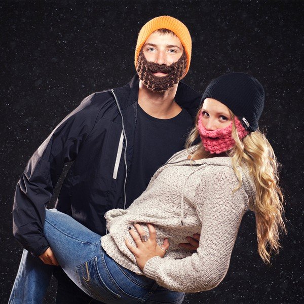 Červená čepice s černým plnovousem Beardo Attached-image-3