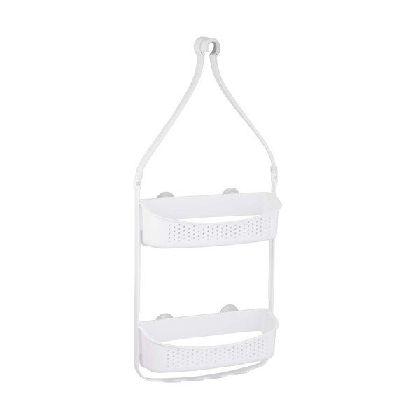 Matně bílá závěsná plastová koupelnová polička Vesper – douceur d'intérieur