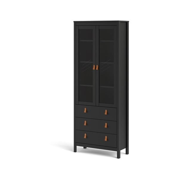 Černá vitrína 78x199 cm Madrid – Tvilum-image-3
