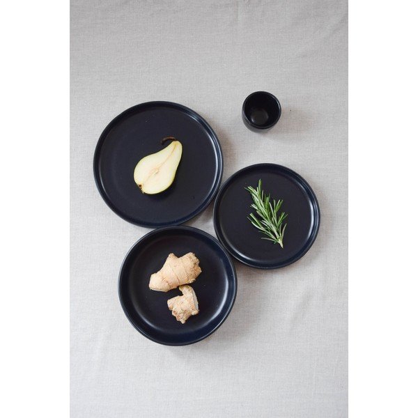 Černý kameninový velký talíř ÅOOMI Luna, ø 27,5 cm-image-4