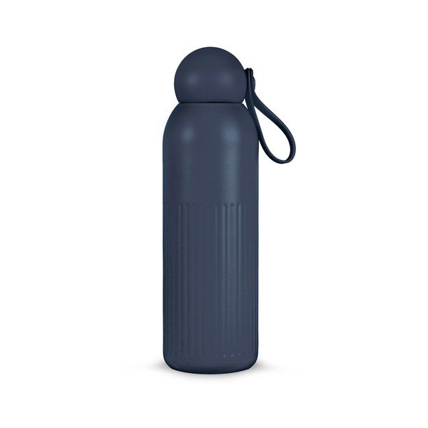 Modrá termoláhev s brčkem z nerezové oceli 500 ml Tekla – Sagaform