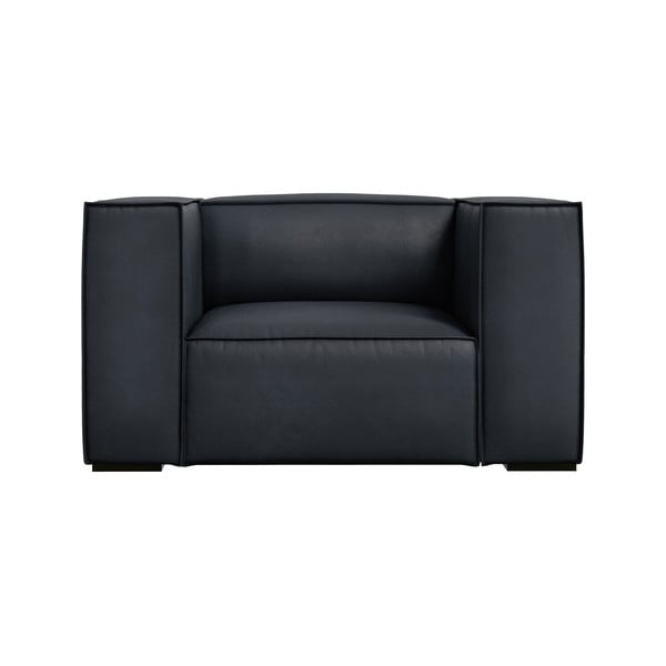 Tmavě modré kožené křeslo Madame – Windsor & Co Sofas