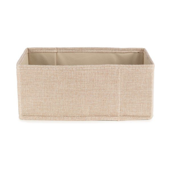 Béžový látkový úložný box 28x12x12 cm Sandy – Compactor-image-4