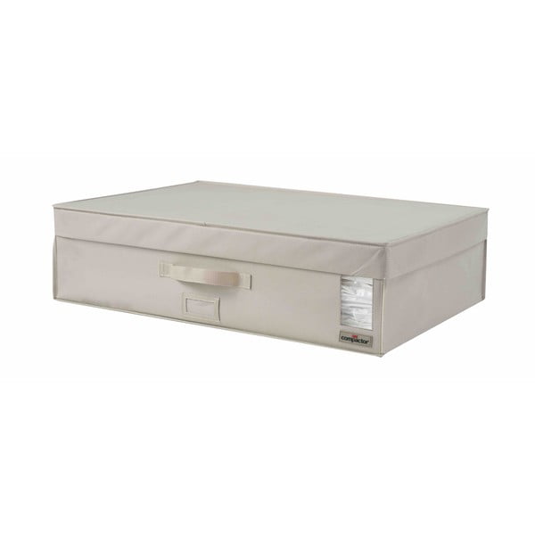 Béžový úložný box na oblečení Compactor XXL Family, 72 x 19 cm
