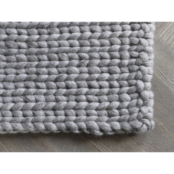 Pískově hnědý pletený vlněný koberec Wooldot Braided Rugs, 170 x 240 cm-image-1
