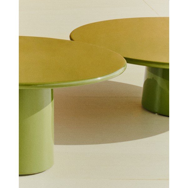 Betonový kulatý zahradní konferenční stolek ø 110 cm Albanella – Kave Home-image-4