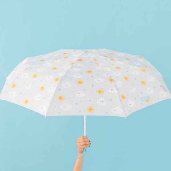 Šedý deštník Mr. Wonderful Cloudy, šířka 108 cm