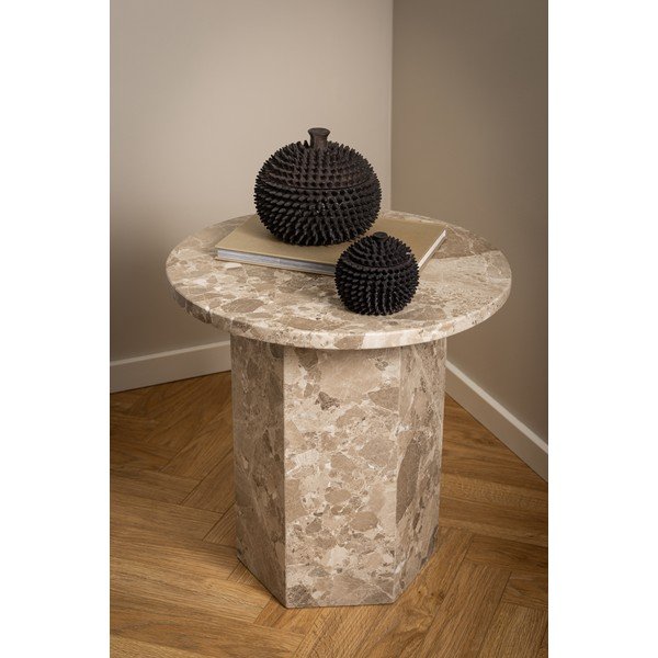 Mramorový kulatý odkládací stolek ø 50 cm Naxos – Actona-image-3
